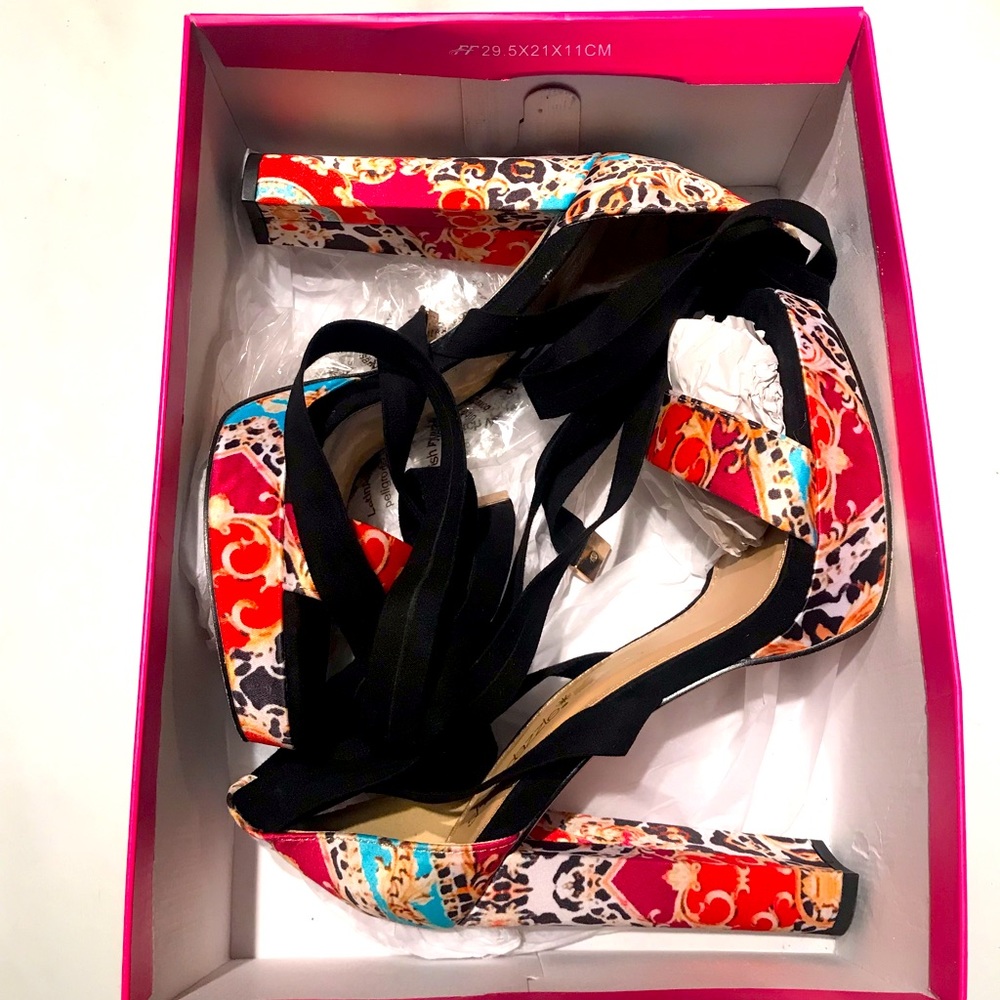 Rubye & Leopard Dress High Heel Sandal